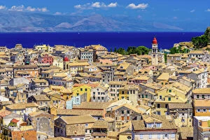 Images Dated 25th June 2015: Panoramic view of Corfu Old Town, Ionian Islands, Greece