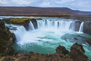 Images Dated 9th October 2016: Panoramic view of the famous Godafoss waterfall, Iceland