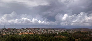Panoramic view of Harar with beautiful clouds