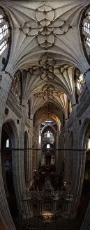 Images Dated 25th July 2015: Panoramic view on interior of the New Cathedral of Salamanca, Spain