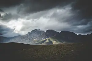 Mountai Prints: Panoramic wide angle landscape photos of the Brandwaght mountains in Worcester South Africa