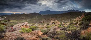 Mountai Prints: Panoramic wide angle landscape photos of the Brandwaght mountains in Worcester South Africa