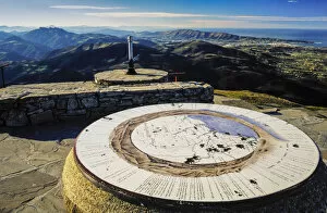 Images Dated 13th August 2016: A panramic orientation table at the top of the mount La Rhune