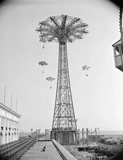 Amusement Park Prints: Parachute Ride at Coney Island