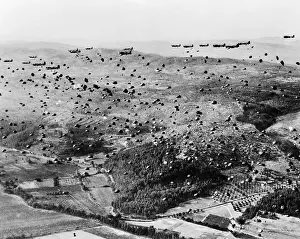 Parachute Prints: Parachutes Descend On France