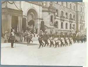 Parade of German Guard before Kaiser in Hanover