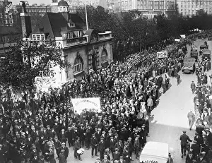 Unemployment Prints: Parade of Unemployed on Way to Downing St