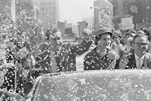 1960 Us Presidential Election Prints: Parade Welcoming Presidential Candidate Nixon