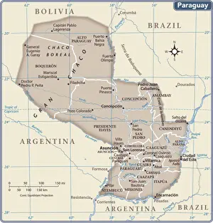 Paraguay country map