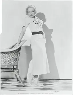 Paramount Screen Star Wynne Gibson Posing by Chair