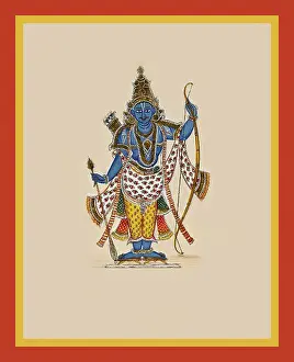 Moustache Prints: Paraśu Rama, on whose forehead is Vaishnava Namam