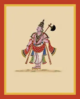 Emblem Prints: Paraśu Rama with a large parashu (axe)