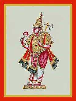 Album Prints: ParaśuRama stands on a low pedestal