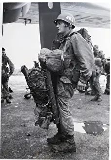 Pack Prints: Paratrooper Preparing to Board Plane