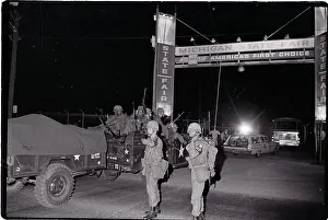 Paratroopers During Riot on Street