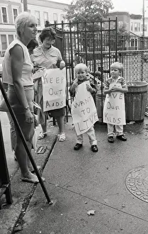 Parents Protesting with Children