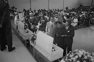 Richardson Prints: Parents and Others View Victims in Coffins During Church Ceremony