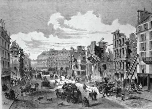 Paris, 1868, Demolition of the Capuchin Convent in the Rue de la Paix, France, Historic, digitally restored reproduction of a 19th century original, exact original date unknown
