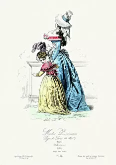 Modes et costumes historiques 1864 Gallery: Paris Fashion of the 18th Century