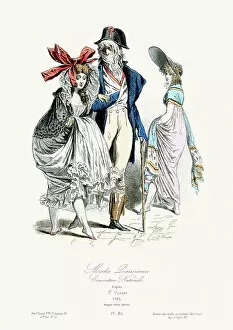 Modes et costumes historiques 1864 Collection: Paris Fashion of the 18th Century