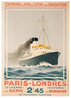 Gado Posters Prints: Paris To London Ship Poster