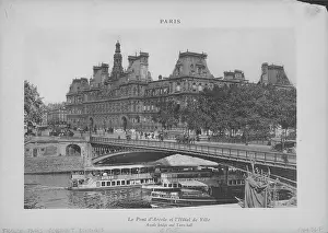 Prints of A view of Paris; a view of pleasure boats under the Acrole Bridge on the Seine river, and the picturesque Town Hall, France, 1905. (Photo by (F. Lewis/Archive Photos/Getty Images) Urban Echoes of America’s Golden Age: Paris Scenes