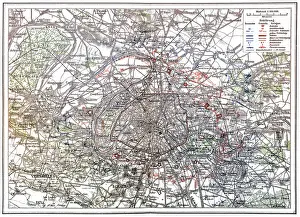 Surroundings Prints: Paris and surroundings 1870 / 71