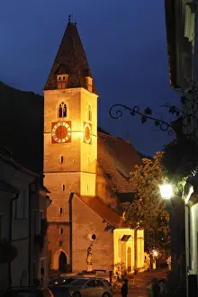 Steeples Prints: Parish Church, Spitz an der Donau, Wachau, Waldviertel, Lower Austria, Austria, Europe