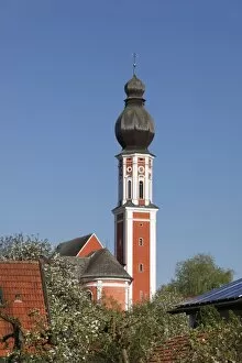 Parish Church of St. Martin in Hechenwang, municipality of Windach, Five Lakes region, Upper Bavaria, Bavaria, Germany