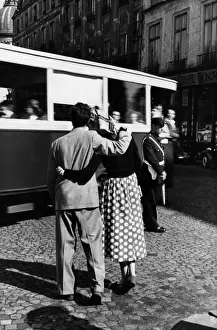 1952 Prints: Parisian Couple Arm in Arm