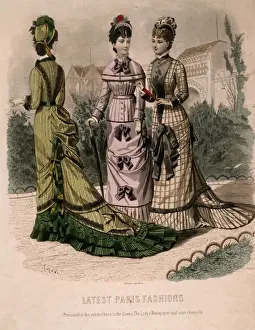 Fashion Silhouette Prints: Parisian Gowns