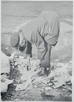 Hungry Prints: Parisian Man Scavenging for Food