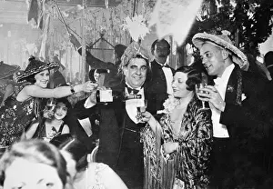 Parisian Revelers Celebrating