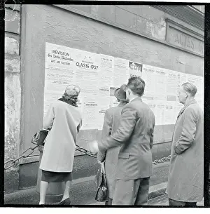 Parisians Reading Election Notices
