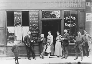 Partnership Prints: Parisians in front of Restaurant