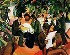 Expressionist Prints: Park Restaurant by Auguste Macke