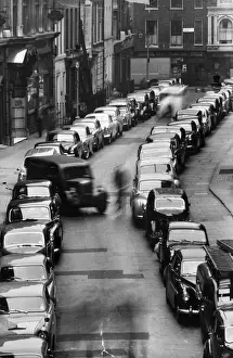 1956 Prints: Parked Cars Great Pulteney Street in the West End of London