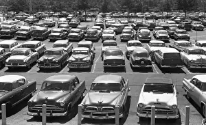 Parking lot full of cars