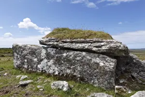 Historically Prints: Parknabinnia wedge tomb, Burren, County Clare, Ireland, Europe
