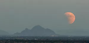 Images Dated 27th September 2015: Partially eclipsed supermoon, Phoenix, Arizona, USA