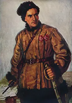 Huty20653 Prints: Partisan A. G. Lunev, 1929. Artist: Nikolai Strunnikov