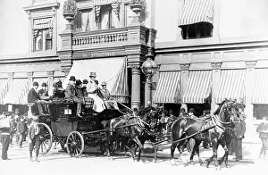 Stagecoach Prints: Party Arriving In Front Of Stratford Hotel
