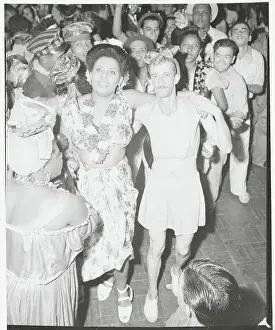 Party Goers Posing at Costume Ball