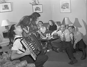 Accordion Prints: Party With Man Playing Accordion