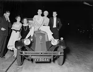 Saloon Car Prints: Partygoers