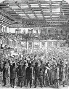 Slavery Prints: Passage of Slavery-Ending 13th Amendment
