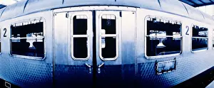 Toned Image Prints: Passenger train carriage in station hall (wide angle)