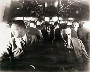 Boeing Prints: Passengers In Cabin Of Boeing Plane