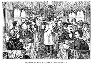 Passengers dining in a Pullman Car