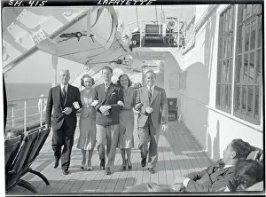 Traveler Prints: Passengers Enjoying Cruise in Embracing Manner